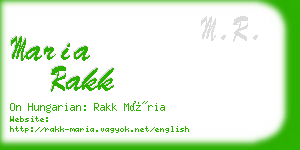 maria rakk business card